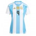 Camisa de time de futebol Argentina Julian Alvarez #9 Replicas 1º Equipamento Feminina Copa America 2024 Manga Curta